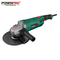 Meuleuse d'angle électrique professionnelle industrielle DIY 2400W 6500 tr/min 230mm avec interrupteur coulissant, moteur à balais, disque de meulage et poignée portable