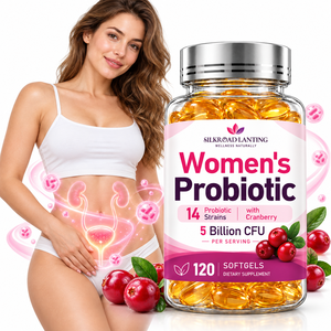 Complément Probiotique pour Femmes 14 Souches 5 Milliards d'UFC avec Canneberge 120 Gélules Molles Bien-être Intime Quotidien - Product Image 1