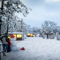 2024 nouvelle conception préfabriquée conteneur hôtel maison sur l'eau flottant hôtel petite maison mobile logement maison modulaire