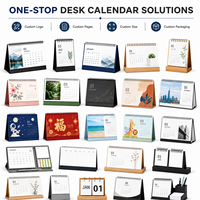 Calendrier de bureau personnalisé 2027, agenda mensuel à spirale, impression de logo OEM, cadeau d'entreprise, produit promotionnel de vente au détail, fabricant ODM