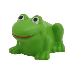 Usine de haute qualité Forme de grenouille Balle anti-stress Nouveauté PU Mousse Logo personnalisé Anti-Stress Animal Balle anti-stress