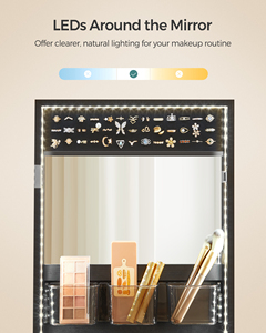 Organisateur de <span class=keywords><strong>bijoux</strong></span> mural avec porte coulissante <span class=keywords><strong>SONGMICS</strong></span>, <span class=keywords><strong>armoire</strong></span> <span class=keywords><strong>à</strong></span> <span class=keywords><strong>bijoux</strong></span>, miroir mural noir, <span class=keywords><strong>armoire</strong></span> <span class=keywords><strong>à</strong></span> <span class=keywords><strong>bijoux</strong></span> - Product Image 4