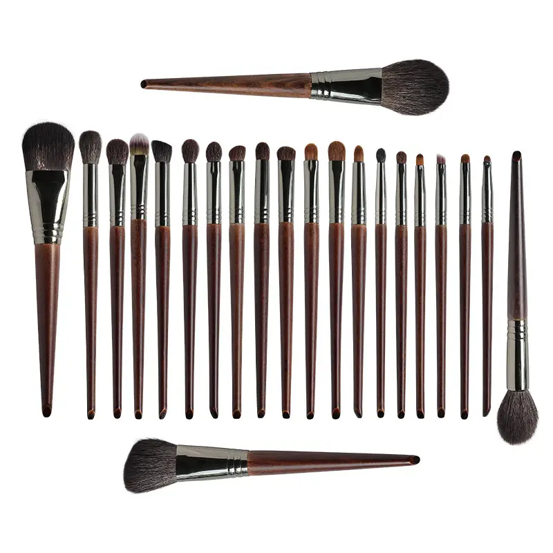 Manufacturer's direct selling beauty tools wool portable 24 animal hair cosmetic brush set