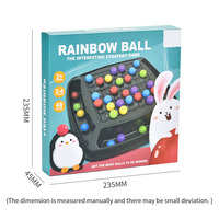 Nouveau jeu de société d'élimination des boules arc-en-ciel, jeu de table de correspondance des couleurs pour 2 ou 4 joueurs, jeu de puzzle à niveaux clairs