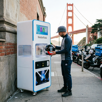 Machine à laver les casques à monnayeur pour parking public, style distributeur automatique 110V/220V