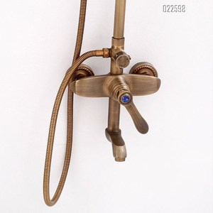 Ensemble <span class=keywords><strong>de</strong></span> robinets <span class=keywords><strong>de</strong></span> <span class=keywords><strong>douche</strong></span> en <span class=keywords><strong>Bronze</strong></span>, 12 pièces, <span class=keywords><strong>colonne</strong></span> <span class=keywords><strong>de</strong></span> <span class=keywords><strong>douche</strong></span> <span class=keywords><strong>de</strong></span> pluie ronde, montage au mur - Product Image 2
