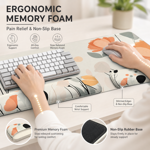 Juego de Alfombrilla de Ratón y Teclado Personalizado de 4 Piezas, Alfombrilla de Ratón Extendida para Juegos, Soporte Ergonómico para Muñeca de Teclado y Ratón - Product Image 3