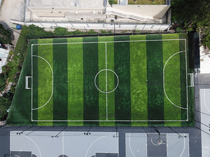 Cỏ nhân tạo bóng đá lĩnh vực cảnh quan đưa màu xanh lá cây cỏ tổng hợp Thảm cán cỏ Turf - Product Image 4