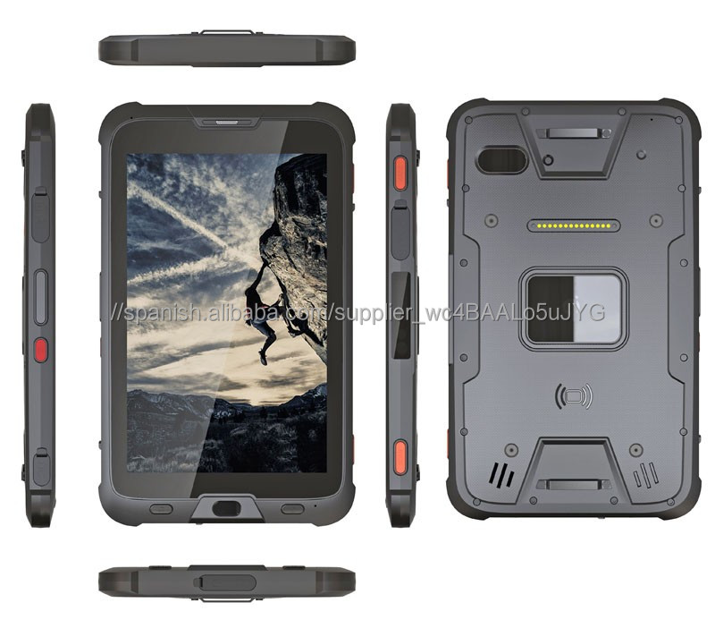 8 pulgadas MT6762 Octa core Android 10 4G + 64G + 4G LTE robusto tablet pc 2D escáner de código de barras Tablet pc integrado
