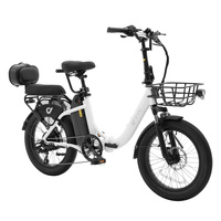 Vélo Électrique 48V à Cadre en Acier Carbone de 20 Pouces avec Batterie au Lithium pour Adultes, Stock UE/US, Livraison Gratuite, Conversion Urbaine