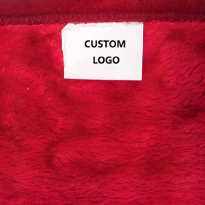 Sang Trọng Màu Đỏ Dày Sang Trọng Chăn Hoa Mẫu Đơn In Ấn Một Mặt Raschel Chồn Chăn Bán Buôn - Product Image 4