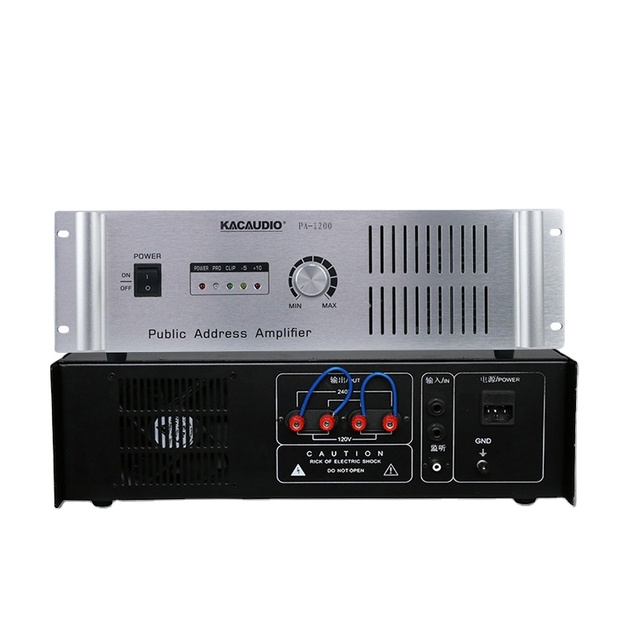 Public Address System 1200W Pure Rear Stage Power Amplifier 6 Zone