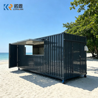 Restaurant Conteneur Extérieur Personnalisé : Cuisine Commerciale Mobile avec Friteuse, Four, Plaque de Cuisson et Équipement de Réfrigération