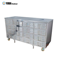 Table de distribution de médicaments chinois en acier inoxydable 304 OEM, armoire de rangement d'herbes personnalisée à plusieurs tiroirs