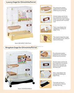Suite à portes doubles à plusieurs niveaux pour chinchilla, lapin et furet avec pont de saut durable <span class=keywords><strong>Couleurs</strong></span> en option disponibles - Product Image 6