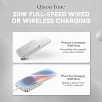 Batterie Externe Aimantée Personnalisable Ultra Fine 5000 mAh 10000 mAh, Chargeur Magnétique Sans Fil 15W PD20W Recharge Rapide
