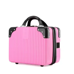 Tragbare 14 Zoll Mini Koffer ABS Scratch-Beständig Gepäck Reisetaschen Kosmetik Tasche
