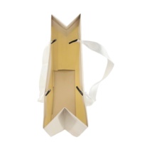 Sac cadeau en papier personnalisé, sac shopping en papier d'art avec poignée en ruban pour l'emballage de marchandises de marque