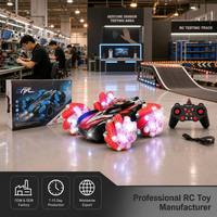 Coche RC de Acrobacias con Control Remoto por Gestos, Ruedas Omnidireccionales, Luz LED, Recargable, 2.4GHz
