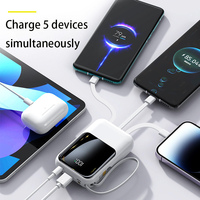 Promo DX467 Power Bank Terbaru 10000mah Pengisian Cepat Output 20W/15W Input Micro USB Type-C Layar LED Portabel