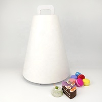Support de gâteau en papier pour macarons à 4 étages personnalisé avec étui de transport pour l'affichage