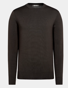 Suéter de <span class=keywords><strong>Punto</strong></span> Grueso con <span class=keywords><strong>Cuello</strong></span> Redondo en Color Marrón Oscuro de Alta Calidad Personalizado WJH, Diseño Elegante de Invierno para <span class=keywords><strong>Hombre</strong></span> en Algodón y Seda Negros - Product Image 6