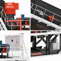 Installation de concassage et de criblage modulaire MU330GPS pour le traitement des minerais métalliques et non métalliques dans les projets de concassage et de criblage dans les mines