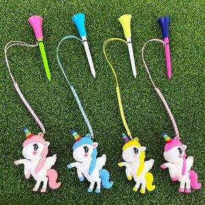 ทีพลาสติกกันหลุดแบบปรับแต่งได้ Passen ขนาด 70-83 มม. พร้อมจี้ไม้สำหรับเล่นกอล์ฟคนเดียว แบบใหม่ หลายสี - Product Image 5