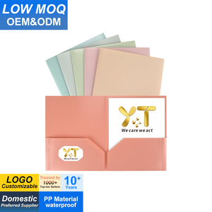 Porte-documents à 2 poches, porte-documents en plastique robuste avec poche, peut contenir du papier de format lettre 8,5 x 11 pouces, pour enfants, maison, école, bureau - Product Image 1