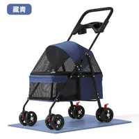 Chariot pliable portable pour animaux de compagnie, poussette pour petits animaux pour les voyages en plein air, vente en gros