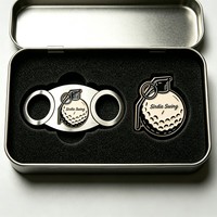 Cutter de poche léger 5-en-1 de luxe personnalisé pour faux cigares, marqueur de balle de golf en gros sur table