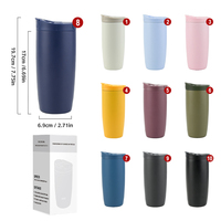 Gobelets isothermes réutilisables en acier inoxydable 12oz 20oz avec logo personnalisé, double paroi isolée, 2-en-1, pour boire et souffler, pour le camping et les voyages, tasse à café