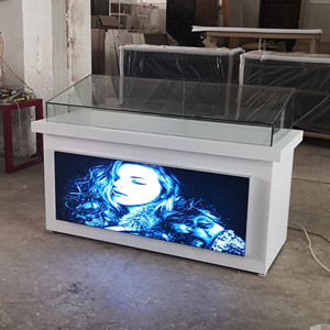 Có thể khóa đồ trang sức thủy tinh truy cập kim loại thép không gỉ Kính hiển thị trường hợp đồ trang sức cửa hàng đồ nội thất cho bán - Product Image 2