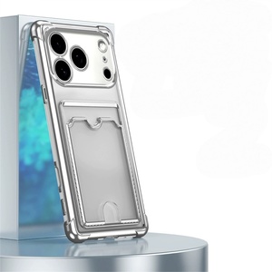 Fundas Protectoras Transparentes con Ranura para Tarjetas y Esquinas Reforzadas para iPhone 17 Air 16 15 14 13 Plus Pro Max, Cubierta Suave de TPU - Product Image 5