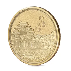 カスタマイズされたゴールドシルバーブロンズ亜鉛合金金属有名な景品スポットお土産コイン