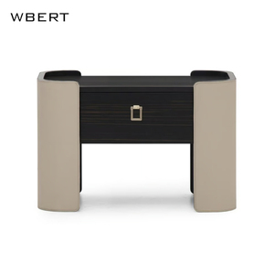 WBERT Gabinete de almacenamiento de dormitorio de madera maciza Simple moderno Luz creativa de lujo para uso en hotel o apartamento Mesita de noche - Product Image 4