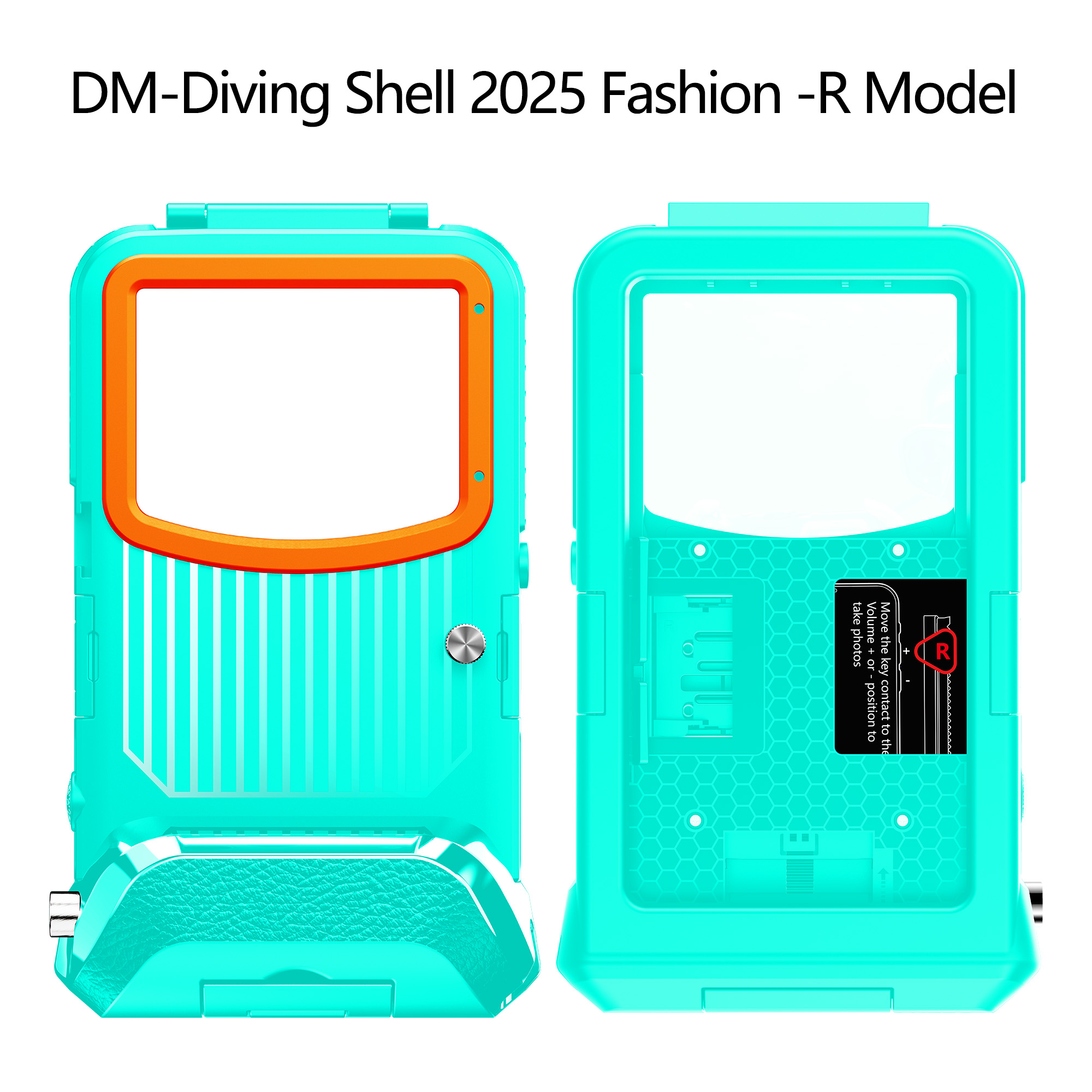 Cyan Orange Diving Phone Case L