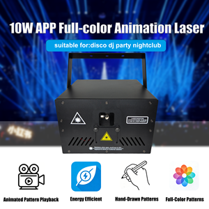 Projecteur laser <span class=keywords><strong>RGB</strong></span> professionnel 10W avec animation de motifs, contrôle DMX512, idéal pour les mariages, les bars et la location de matériel de fête - Product Image 6