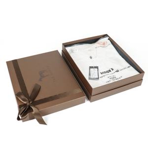 Private Label Rigid Luxury Biodegradable T-Shirt Paper Boxes with Matt Lamination Embossing Sponge Lining for Clothing Packaging - Product Image 5