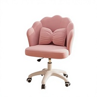 Chaises de coiffeuse pour chambre à coucher, confortables, avec coussin lombaire décontracté, rose