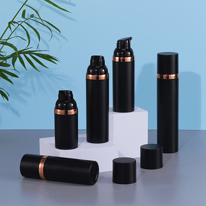 Botella sin aire de oro rosa negro de lujo de gama alta 30ml 50ml 100mL loción cosmética suero crema botella de bomba de aceite de limpieza - Product Image 2