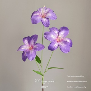 Arrangements floraux artificiels de couleur violette, roses, lys, tulipes, décoration de cérémonie de mariage, moulage, gaufrage, moulage par injection - Product Image 4