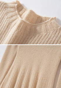 <span class=keywords><strong>Robe</strong></span> en cachemire personnalisée pour femme, tricotée, <span class=keywords><strong>mi</strong></span>-<span class=keywords><strong>longue</strong></span>, en mélange de <span class=keywords><strong>laine</strong></span> de cachemire de Mongolie intérieure, idéale pour l'hiver, vente en gros - Product Image 5