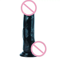 Dildo Realista con Ventosa, Juguetes Eróticos de Gelatina Negra y Colorida, Dildos Grandes para Masturbación Femenina, Juguetes Sexuales