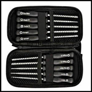 Tournevis de réglage de carburateur avec étui/sac en cuir, sac à outils à fermeture éclair, kit d'outils de réparation électronique DIY en EVA - Product Image 4