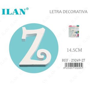 Lettera Decorativa Ilan Z 14,5 cm Bianca per Decorazione Murale - Product Image 3