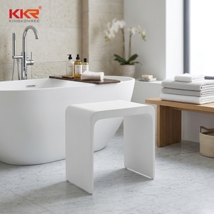 Solid Surface <strong>Bathroom</strong> <strong>Stool</strong> Hotel &amp; Villa Custom Furniture - Product Image 1