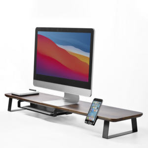 आधुनिक डिजाइन लकड़ी के कंप्यूटर स्टैंड एडजस्टेबल मॉनिटर स्टैंड डेस्कटॉप को स्टैंड स्टडी ऑफिस स्टोरेज टेबल - Product Image 4