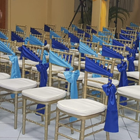 Chaises Chiavari empilables dorées à prix abordable pour événements de mariage et réceptions hôtelières