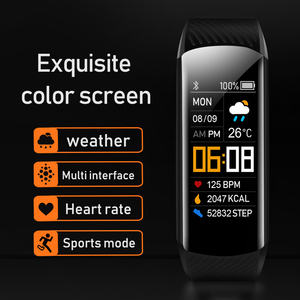 C5s Smartwatch Màn hình màu Heart Rate Monitor không thấm nước TPU dây đeo vòng đeo tay đồng hồ báo thức nhắc nhở mặc thiết bị IP67 email - Product Image 2